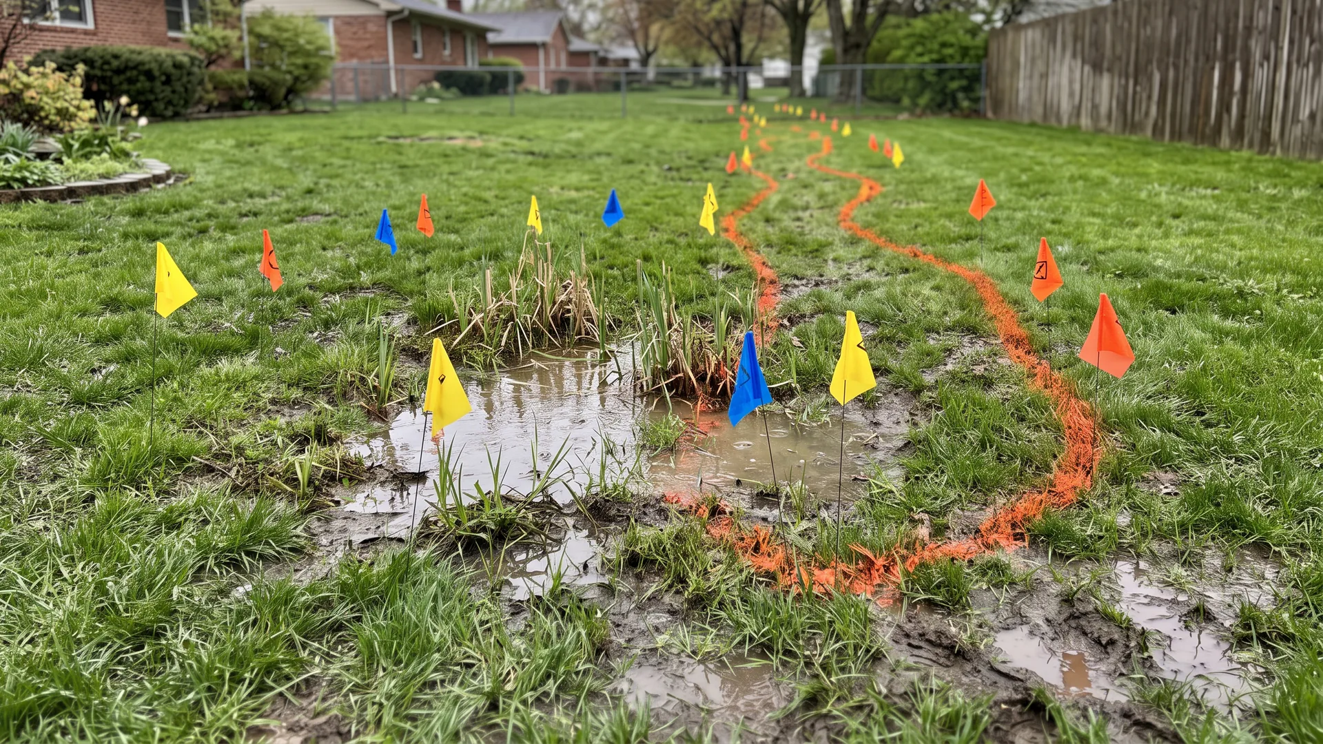Sample concept illustrating the trace the water step of drainage solutions