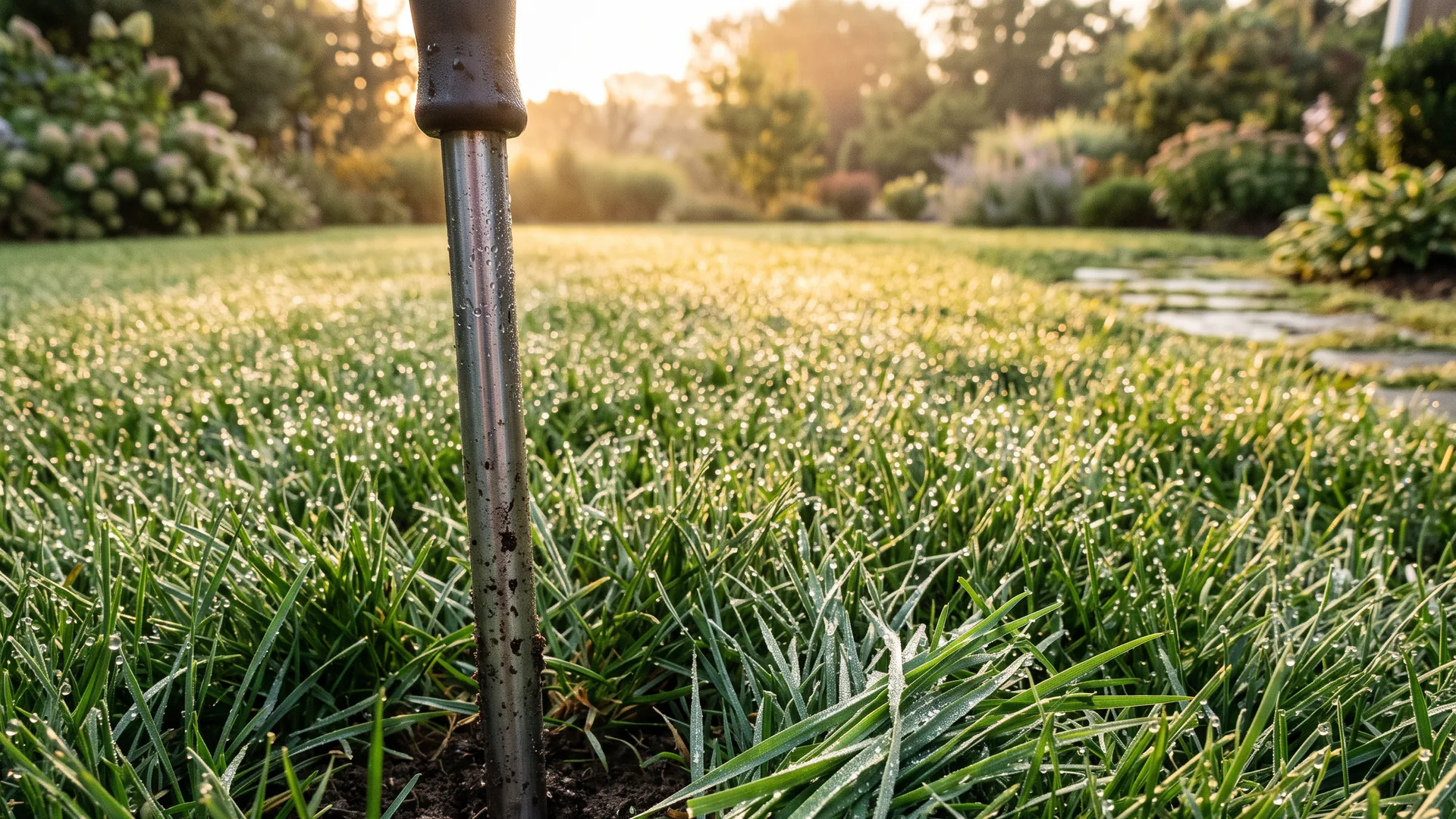 Sample concept illustrating the assessment and program step of lawn maintenance
