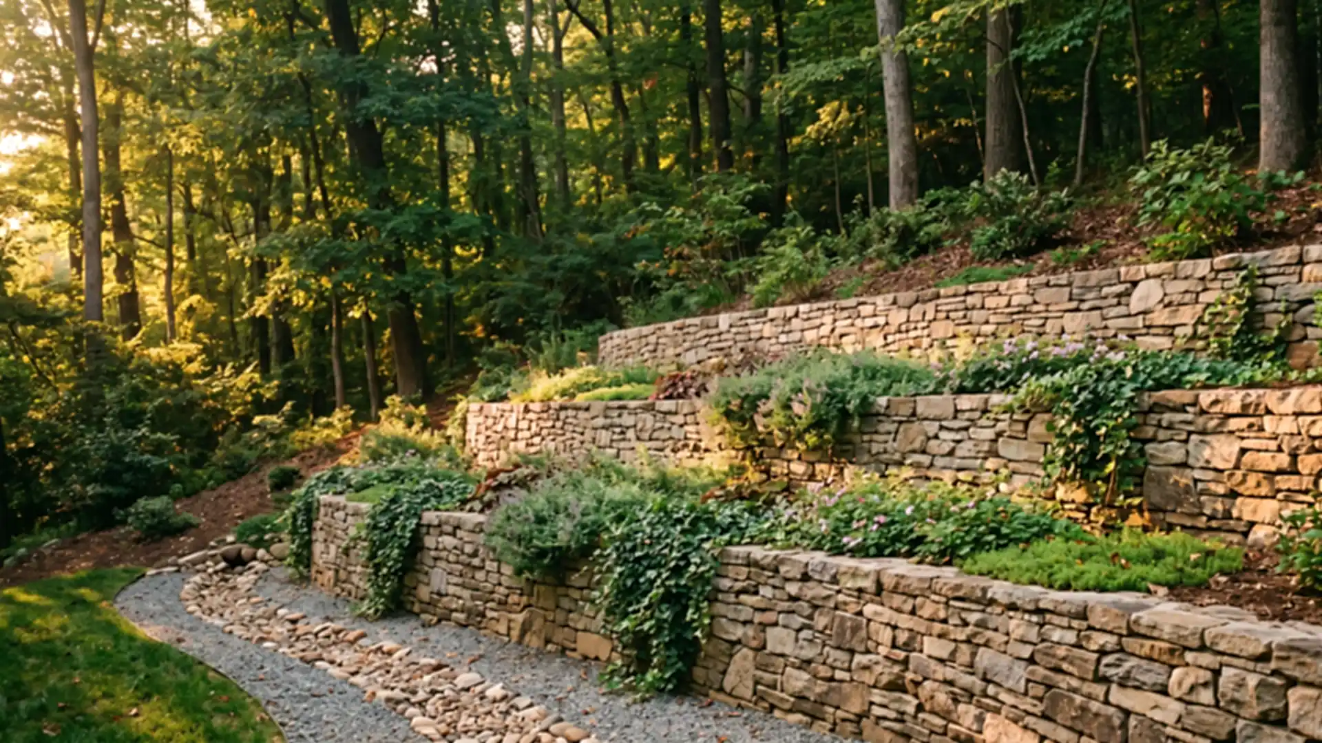 Sample project concept: retaining walls for a property in the Atlanta metro