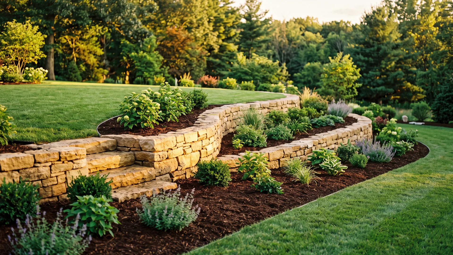 Sample concept illustrating the build and backfill step of retaining walls