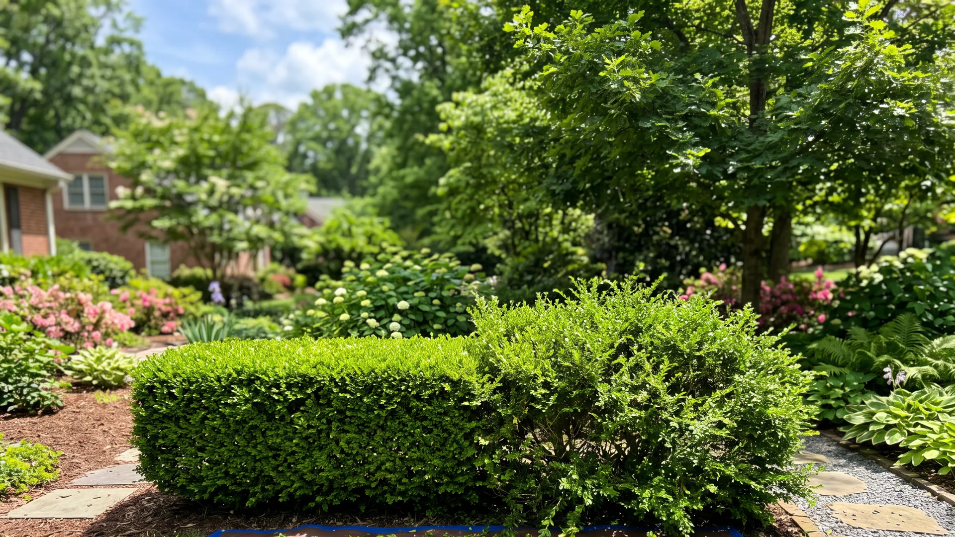 Sample concept illustrating the prune to purpose step of shrub trimming & pruning
